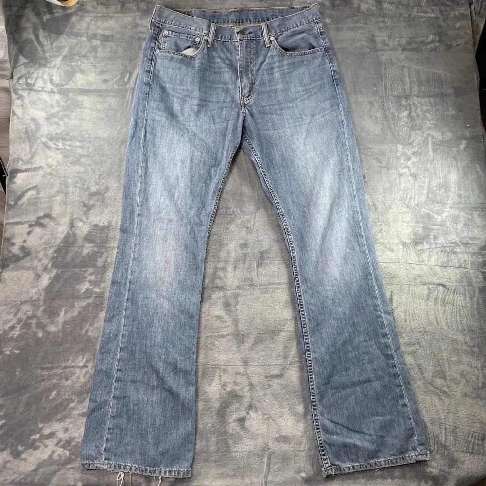 Levi's 527 Boot Cut Jeans Mens 36x34 Fits 36x35 Blue Denim Medium Wash Cotton